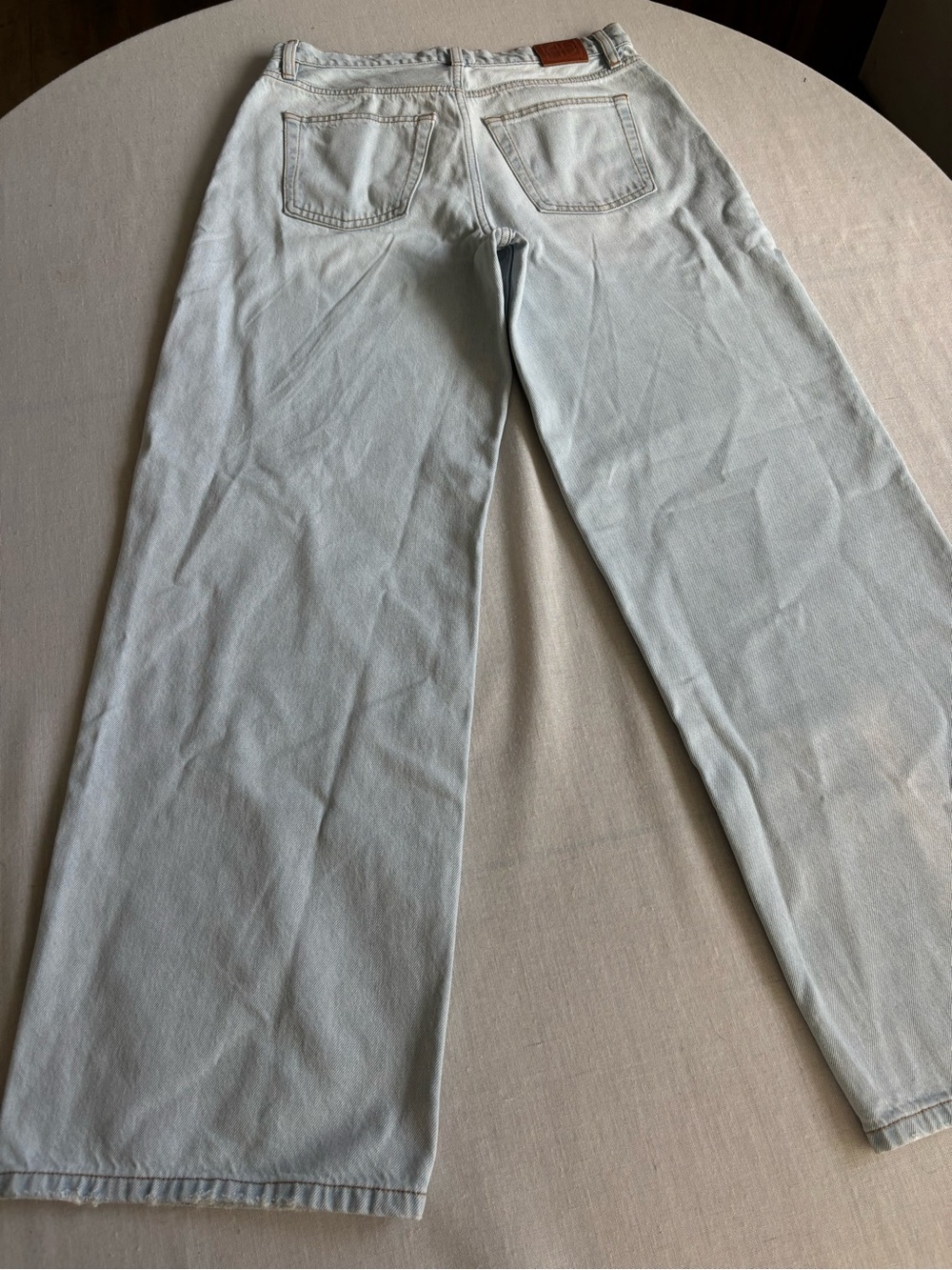 Annie Bing Manon High Waist Baggy Wide Leg Jeans Ultra Bleached Size 26 - Picture 6 of 13